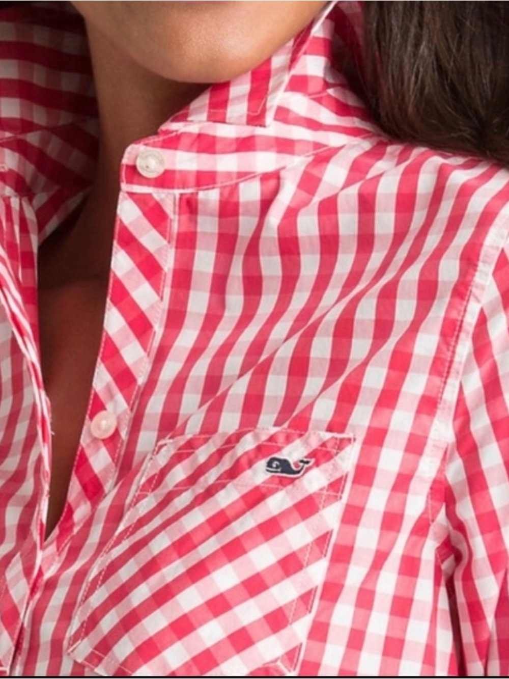 Vineyard Vines Gingham Button Down Relaxed Fit Size 4